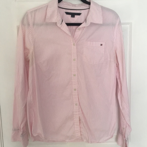 Tommy Hilfiger Pink Stripes Oxford dress shirt - Picture 1 of 2